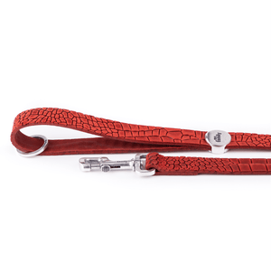MyFamily Collars & Leashes RED CROCODILE TEXTURE / 4' TUCSON LEASH  COLLECTION
