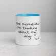 Load image into Gallery viewer, Printful Accessory Blue &quot;One moment&quot; Mug with Color Inside