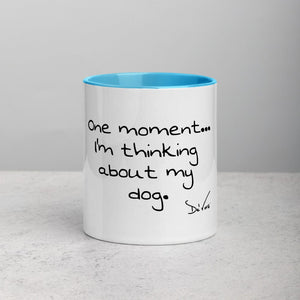 Printful Accessory Blue "One moment" Mug with Color Inside
