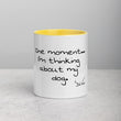 Load image into Gallery viewer, Printful Accessory Yellow &quot;One moment&quot; Mug with Color Inside